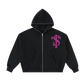 Cropped Full-Zip Boxy Logo Hoodie