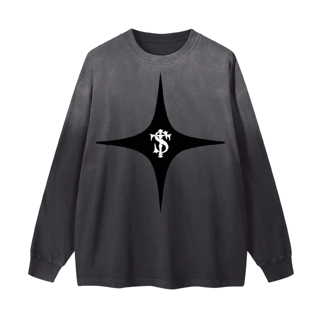 Gradient Washed Long Sleeve T-Shirt