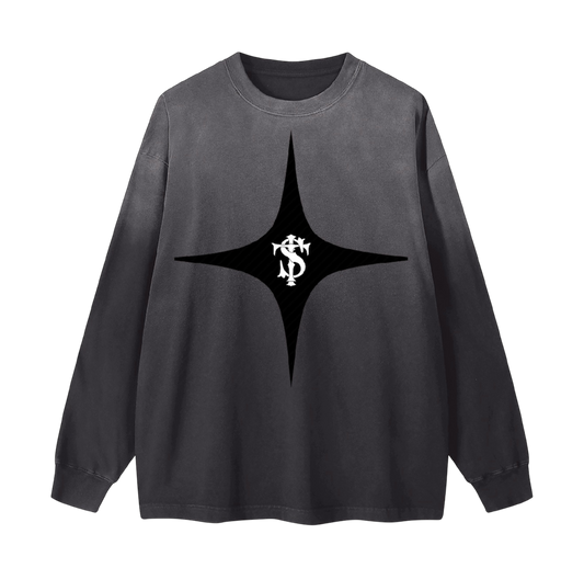 Gradient Washed Long Sleeve T-Shirt